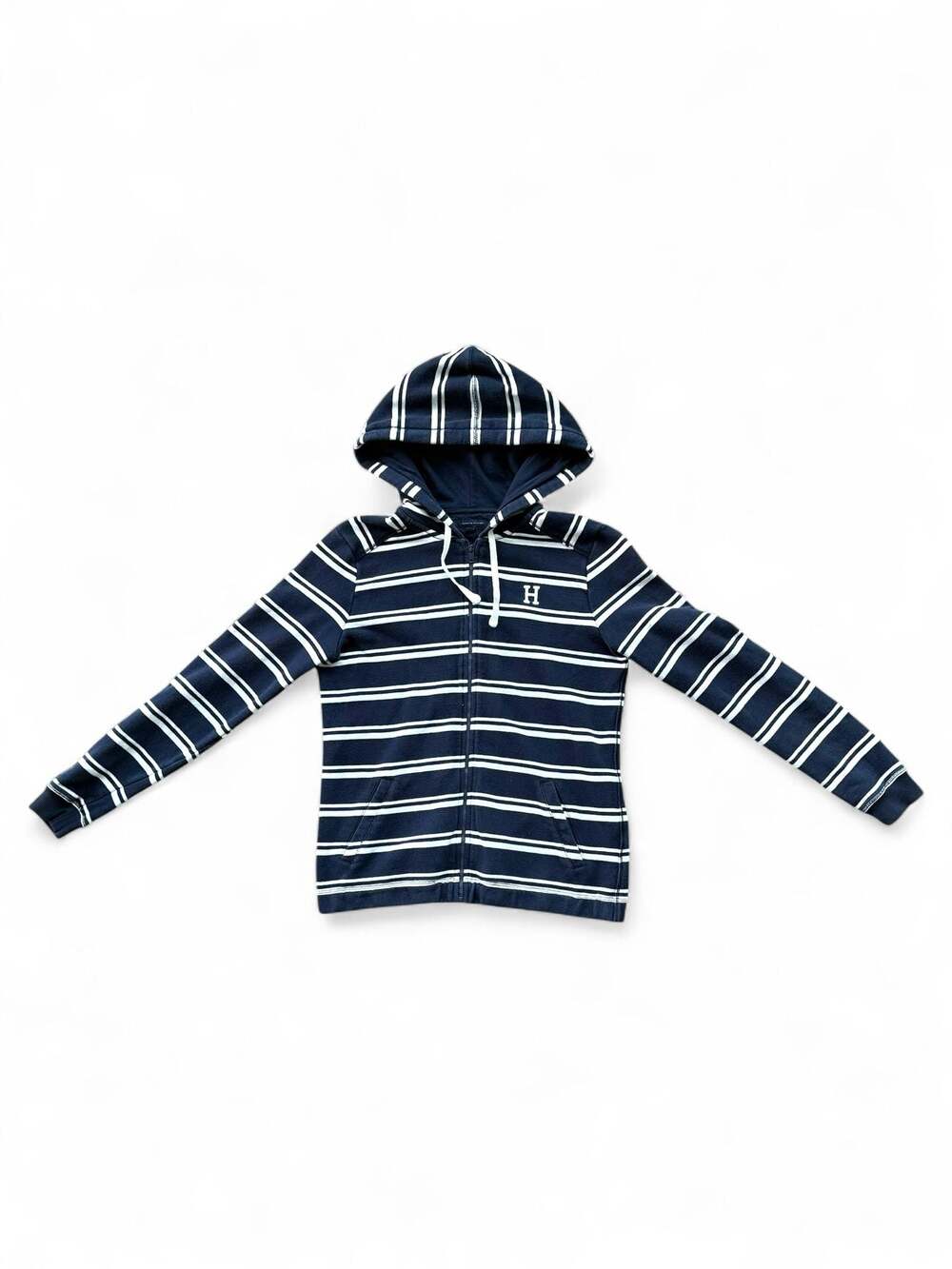 Tommy Hilfiger Striped Zip-Up Hoodie Size S